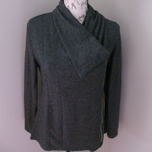 Apt 9 Charcoal Gray Asymmetrical Jacket SMALL
